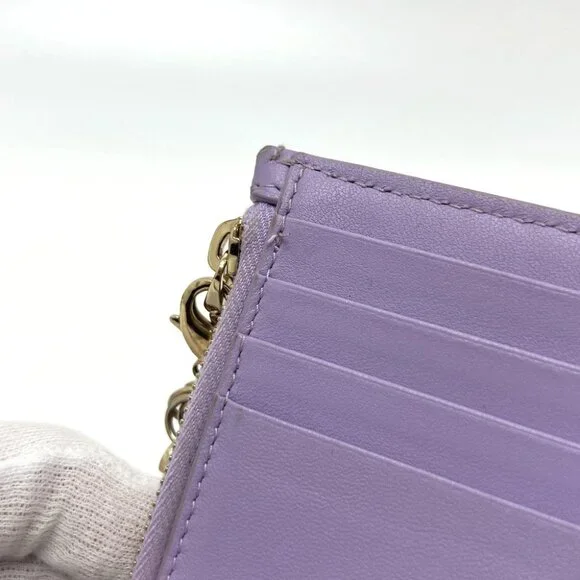 CHRISTIAN DIOR S0965ONMJ Lady Dior Cosmos Zip Card Case coin purse - Picture 6 of 14